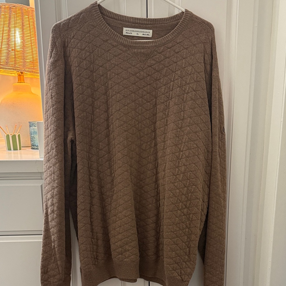 Men's Crewneck Sweater in Rich Brown